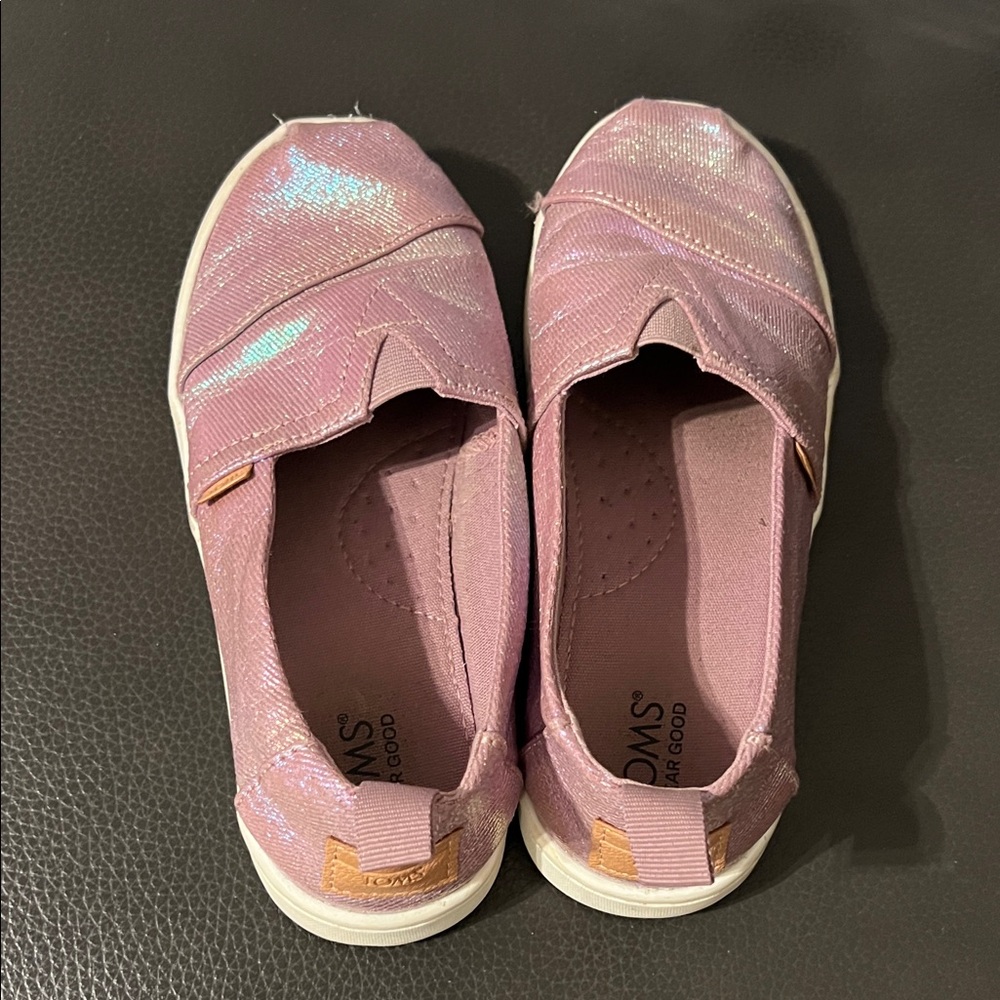 TOMS Kids Shimmering Pink Sneakers